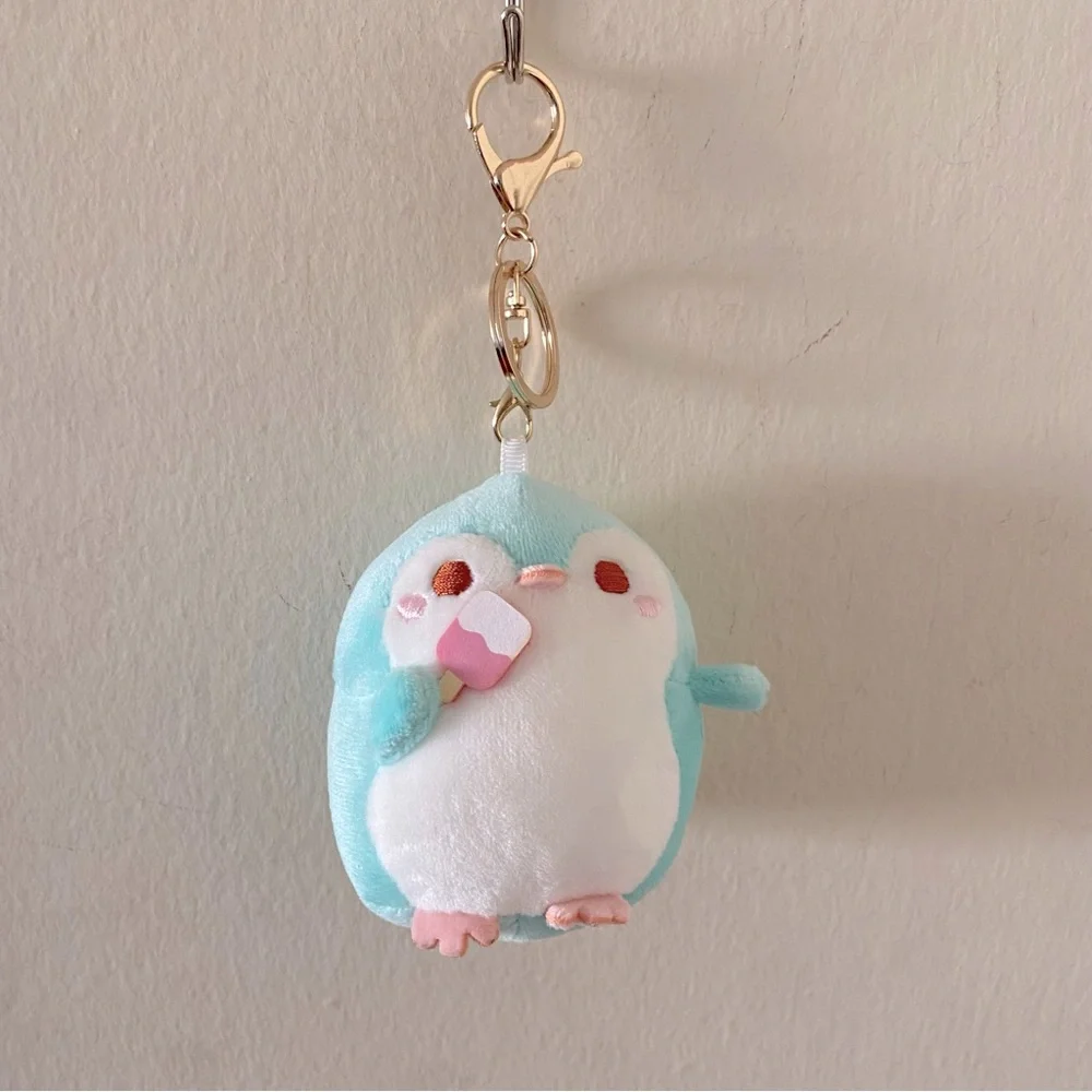 Kawaii Stuffed Penguin Plushie Keychain for Bag or Keys